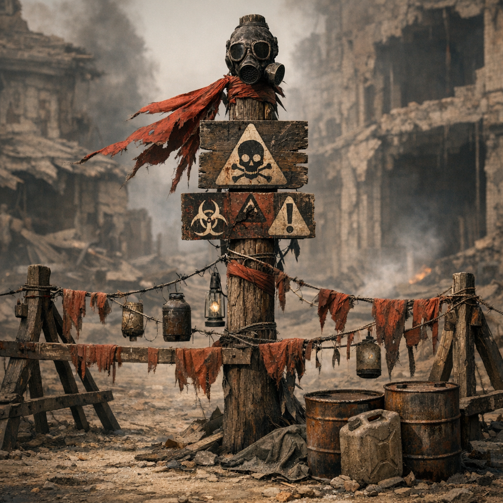 Quarantänepfahl Rotband