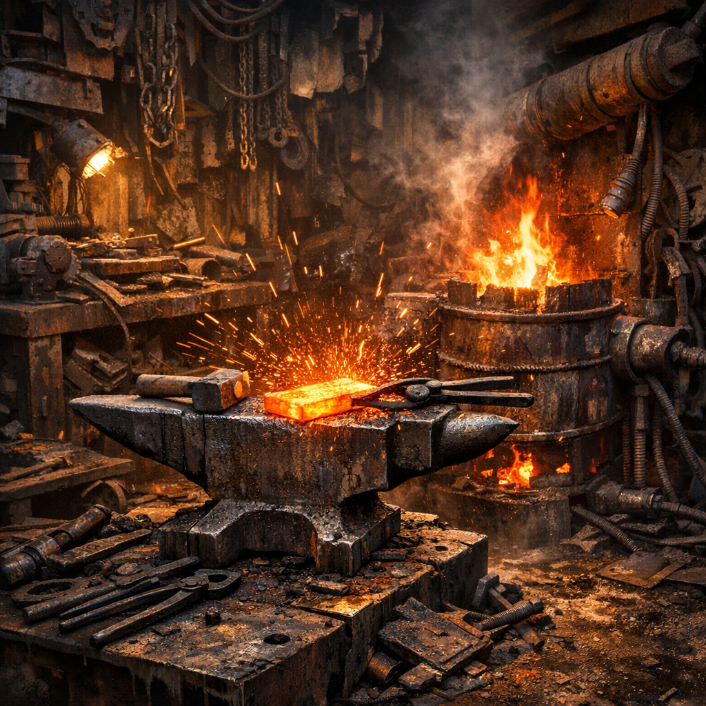 Schrotthärte-Schmiede