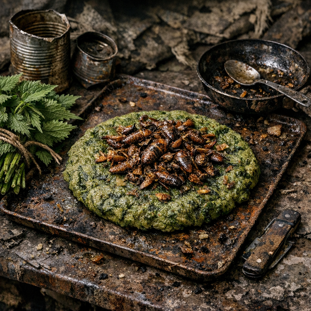 Nesselblech mit Schaben-Crunch